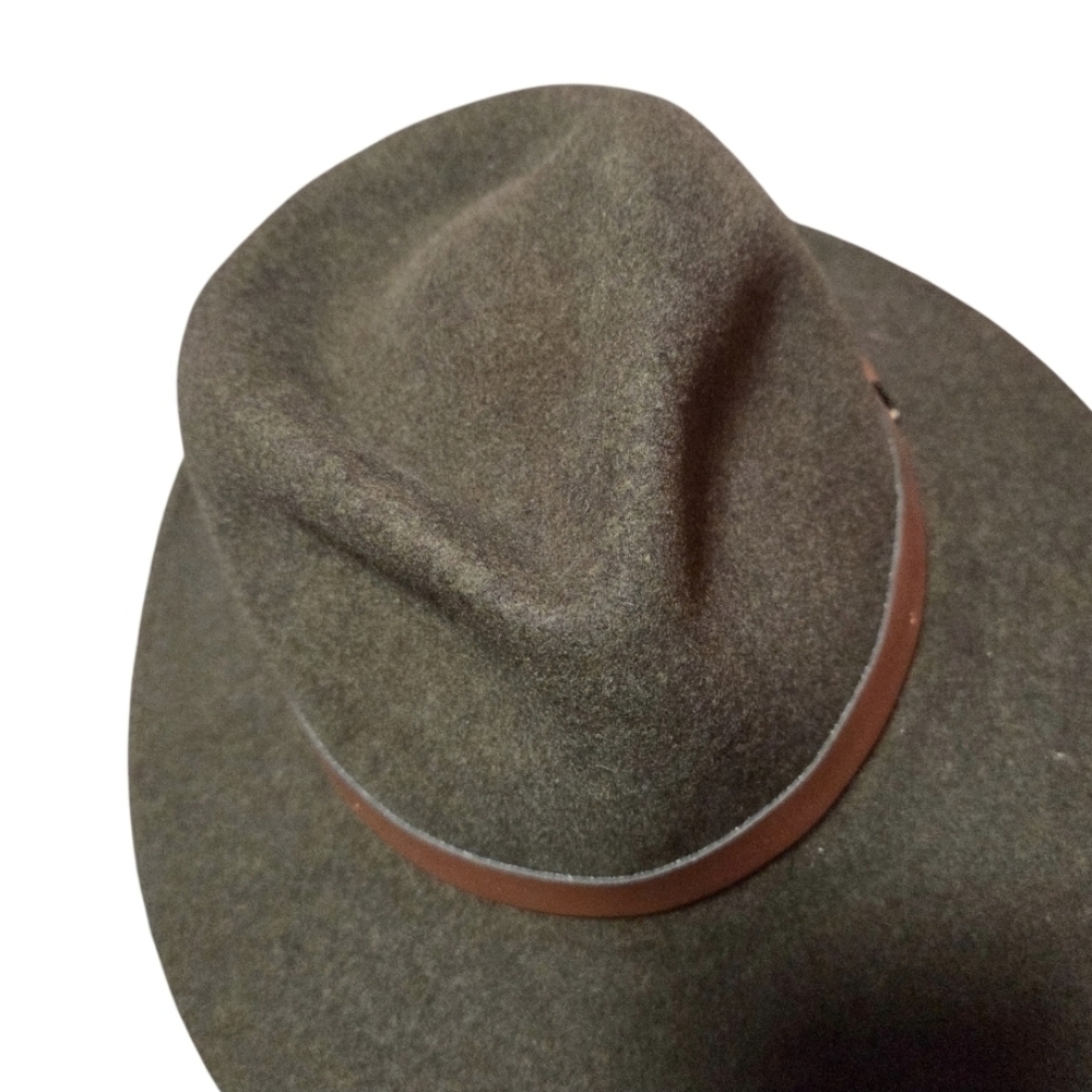 Pendleton Vintage Wool Fedora Indiana Jones Hat Leather Trim Size Small - Picture 2 of 9